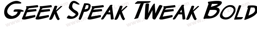 Geek Speak Tweak Bold字体转换